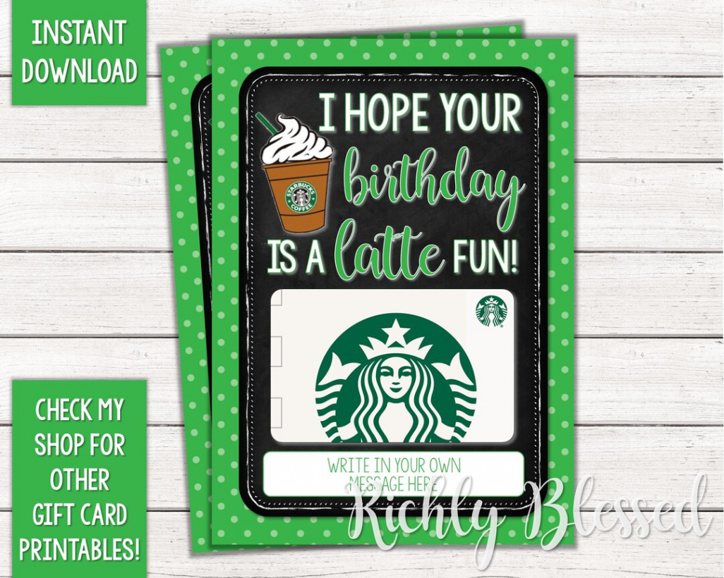 SOFORTIGER DOWNLOAD Starbucks Geschenkkarte - Etsy