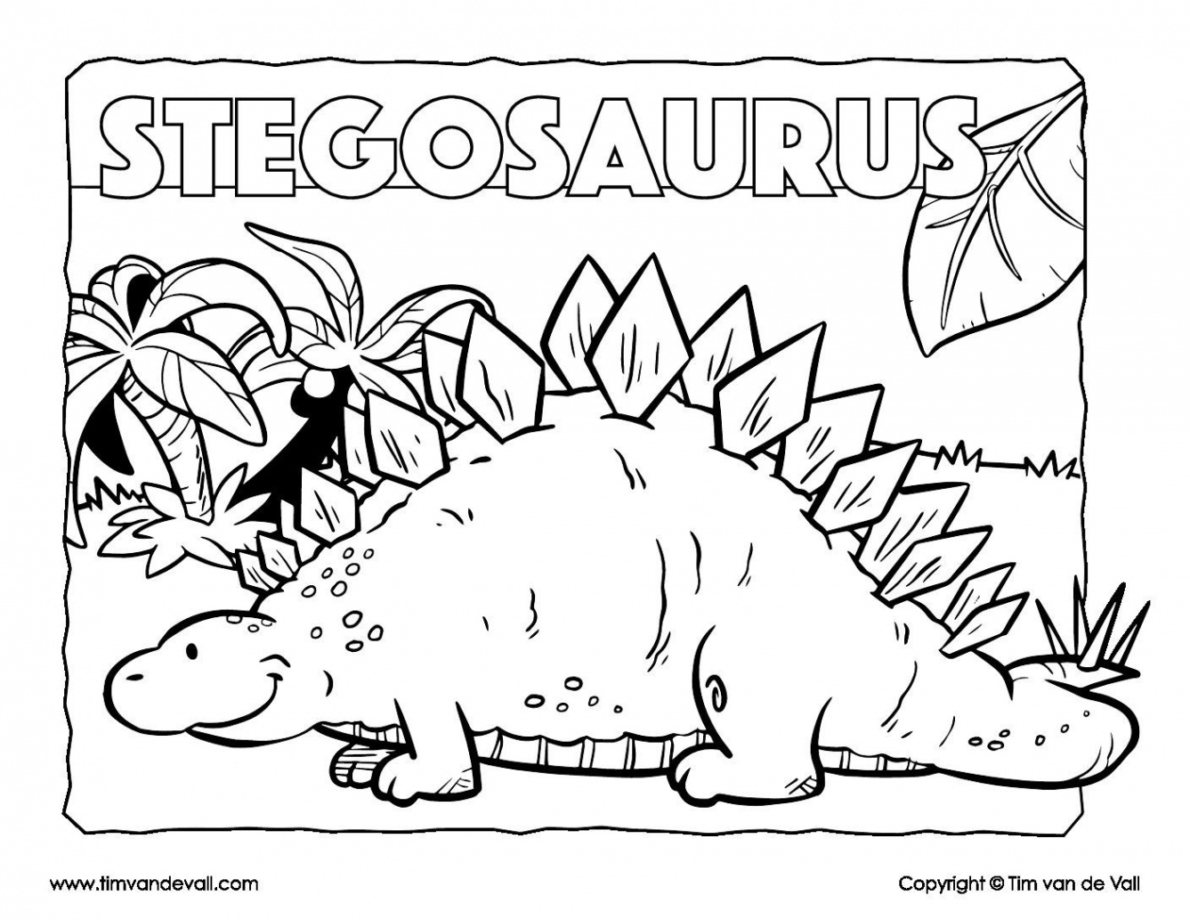 Stegosaurus Coloring Page - Tim