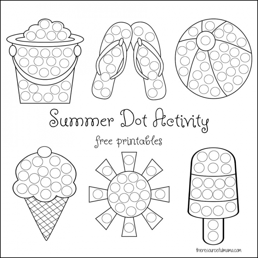 Summer Dot Activity Free Printables - The Resourceful Mama