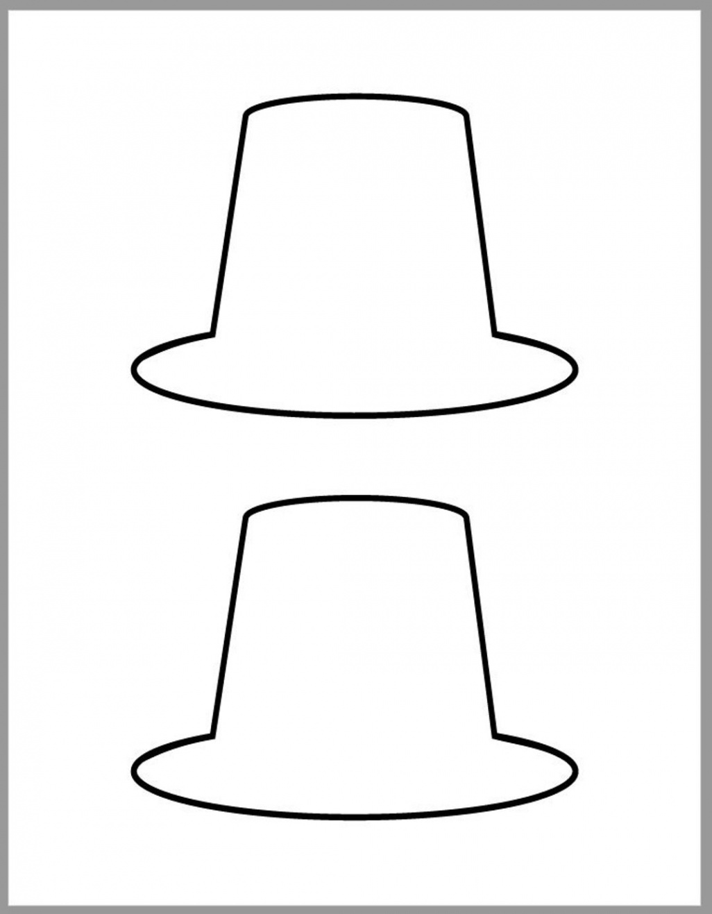 Zoll Pilgrim Hat Template-Thanksgiving Crafts-Printable - Etsy