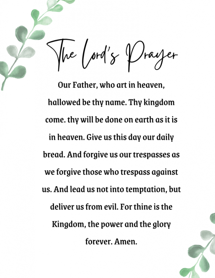 Best The Lord Prayer Printable, % OFF  www.elevate