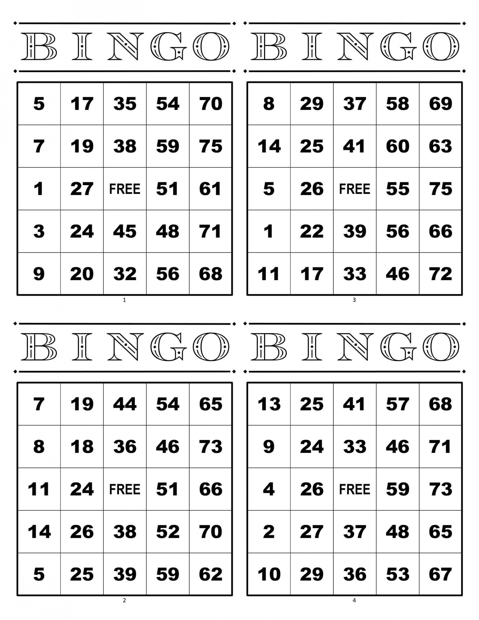 Bingo Cards Pdf Download  per Page Instant Printable - Etsy