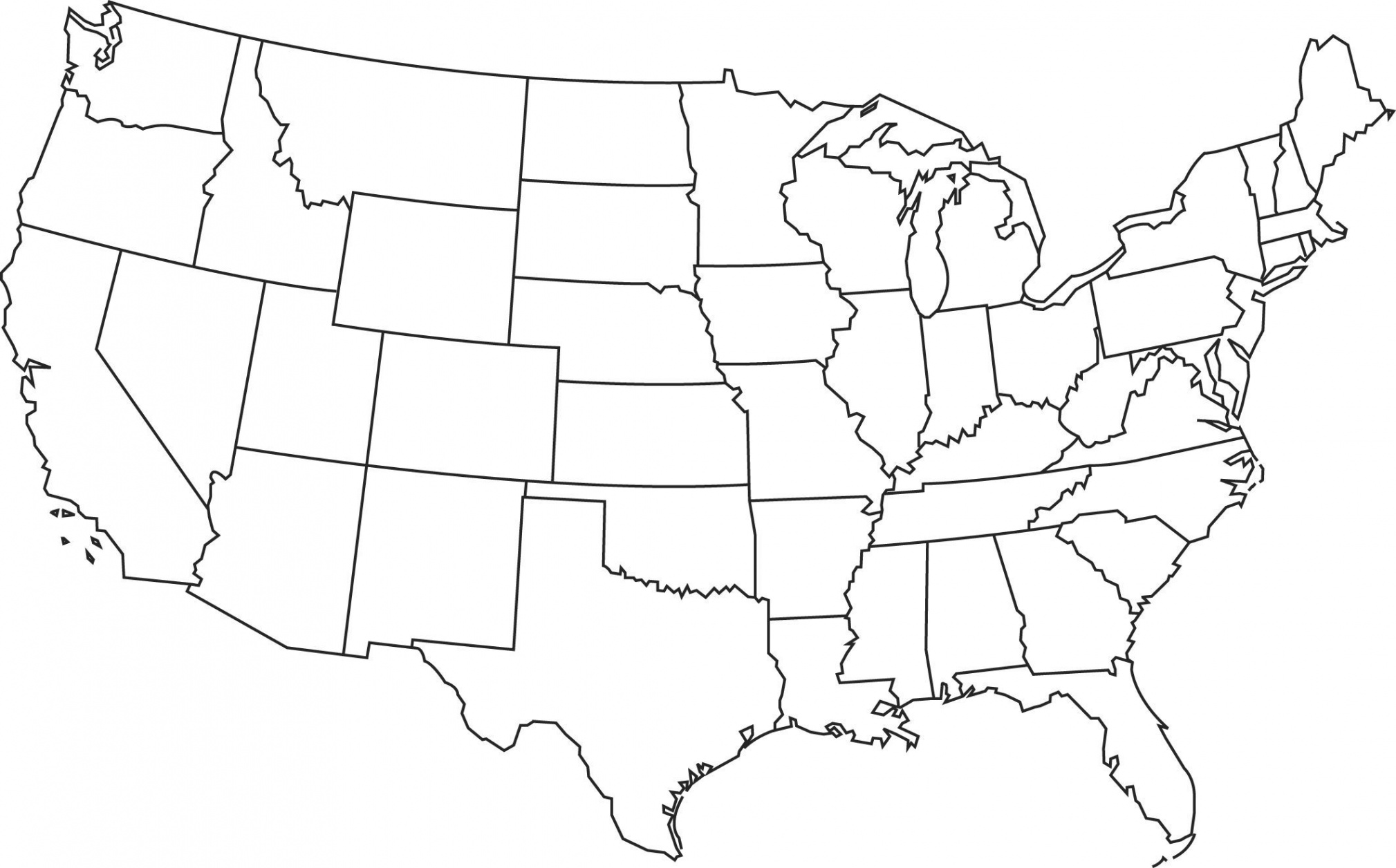 Blank Printable Map Of The Us Clipart Best SIGNS Throughout Fill