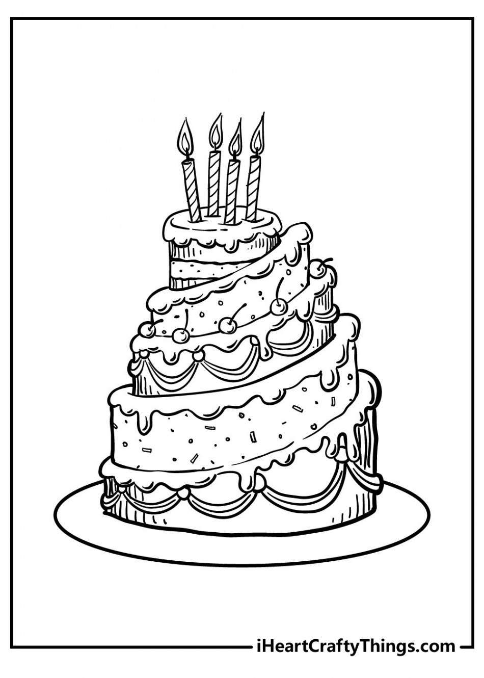 Cake Coloring Pages (% Free Printables)