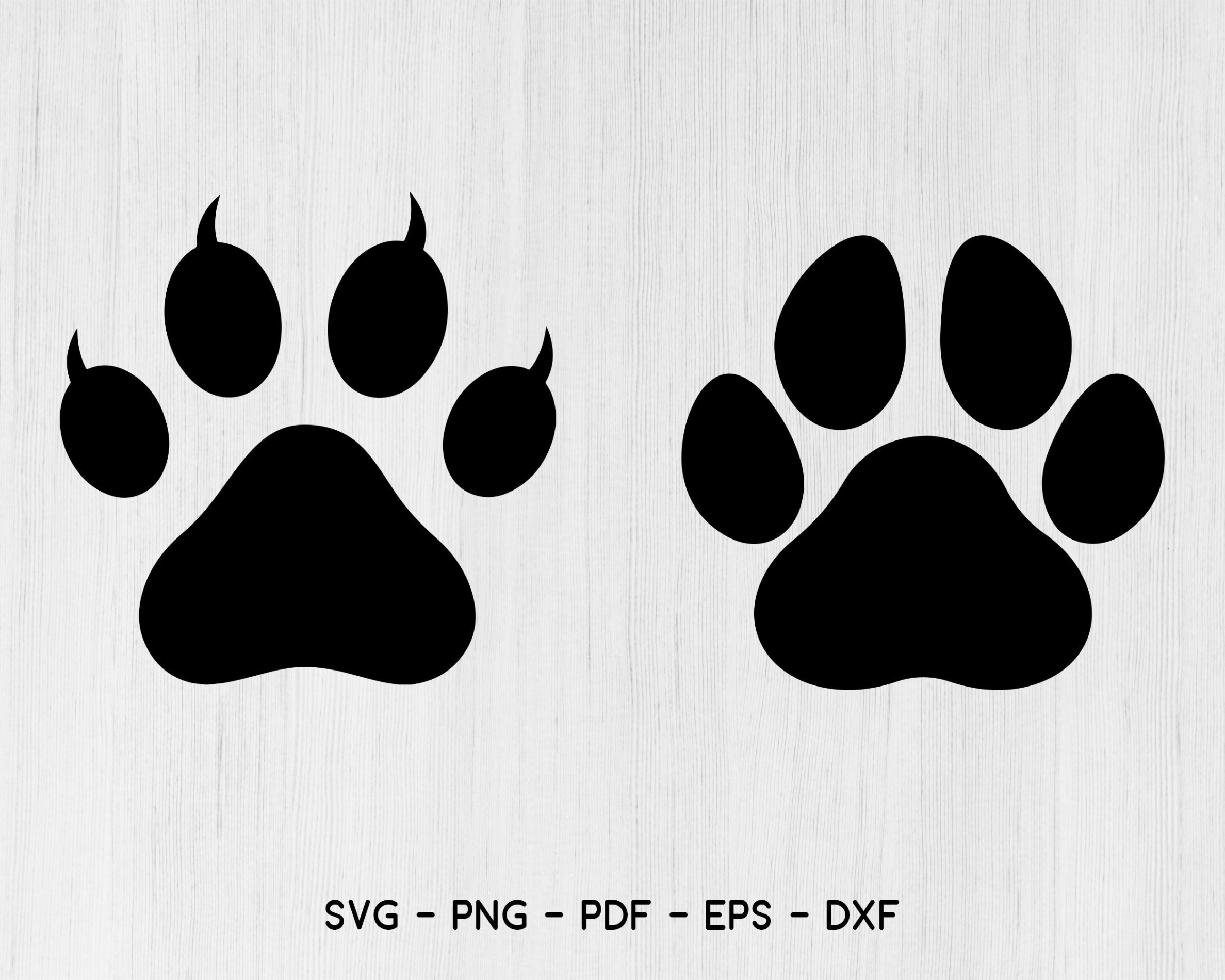 Cat Paw Dog Paw Print SVG Pet Paw Print SVG Dog Love SVG - Etsy