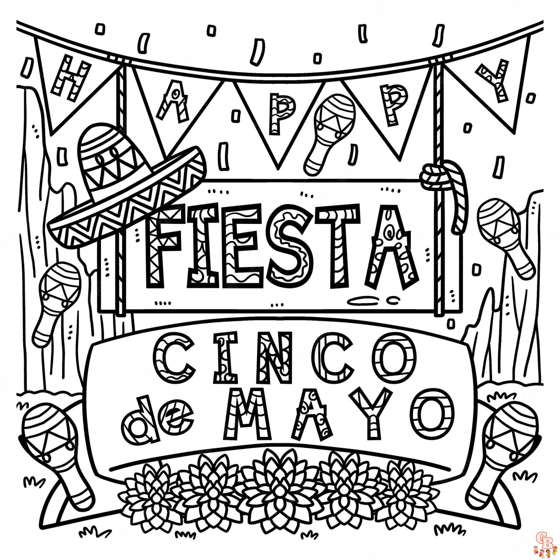 + Celebrate Cinco de Mayo Ausmalbilder mit Free Printable