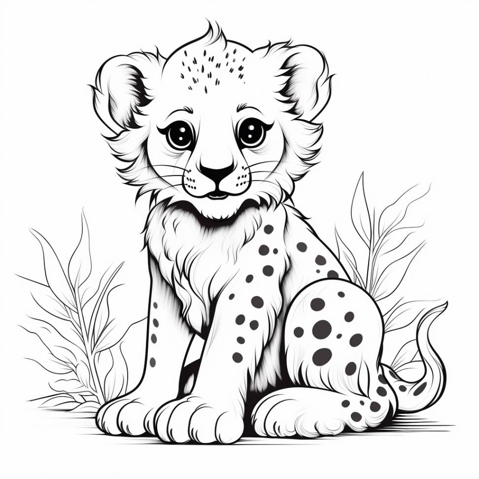 cheetah printable coloring pages