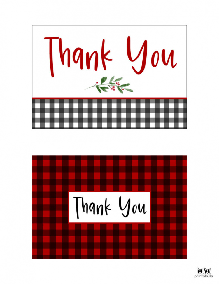 Christmas Thank You Cards -  Free Printable Cards  Printabulls