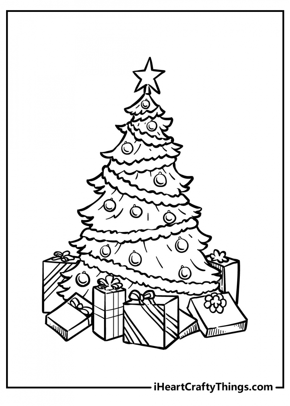 Christmas Tree Coloring Pages (% Free Printables)