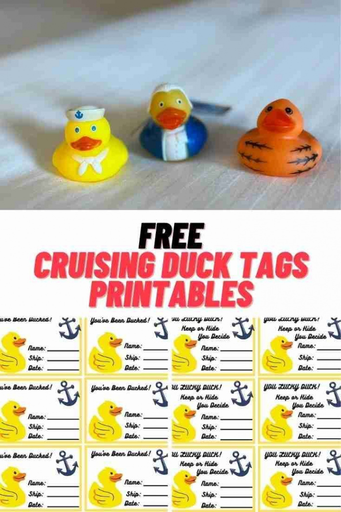 CRUISE DUCK TAGS Free Printable in   Carnival cruise line