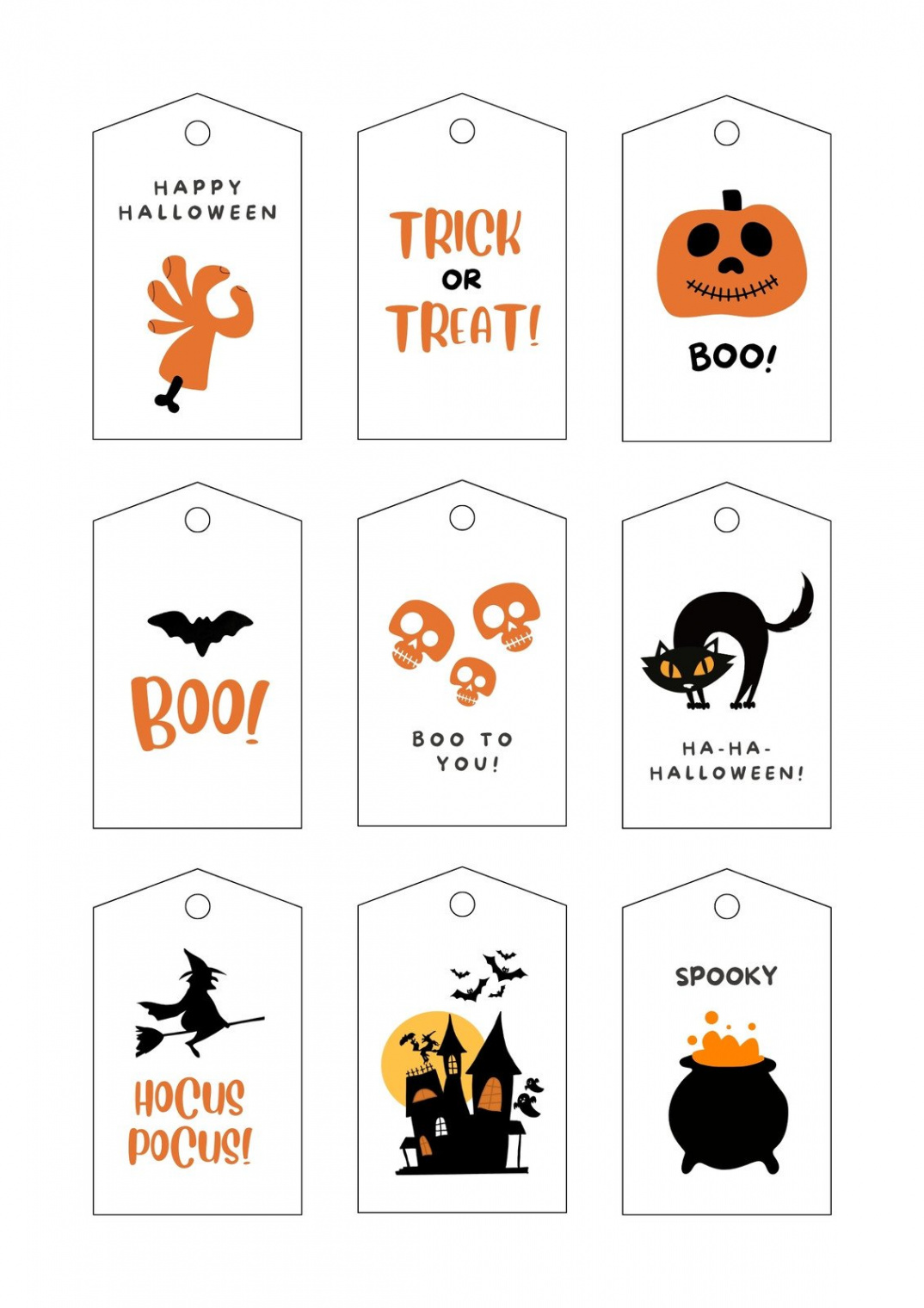 Customize + Halloween Gift Tag Templates Online - Canva