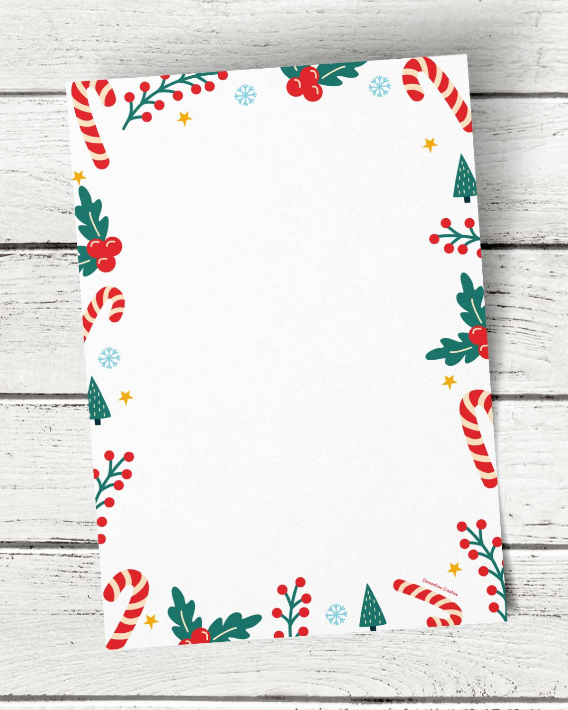 Cute Christmas Border Papers (Free Printable Templates