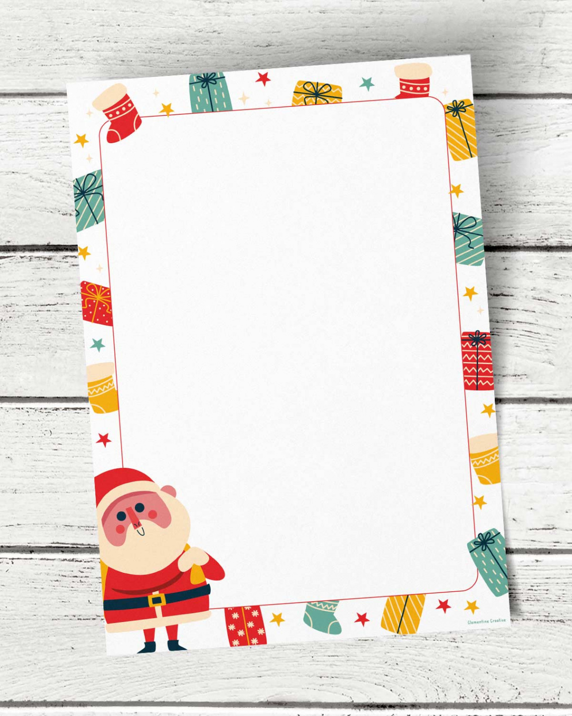 Cute Christmas Border Papers (Free Printable Templates