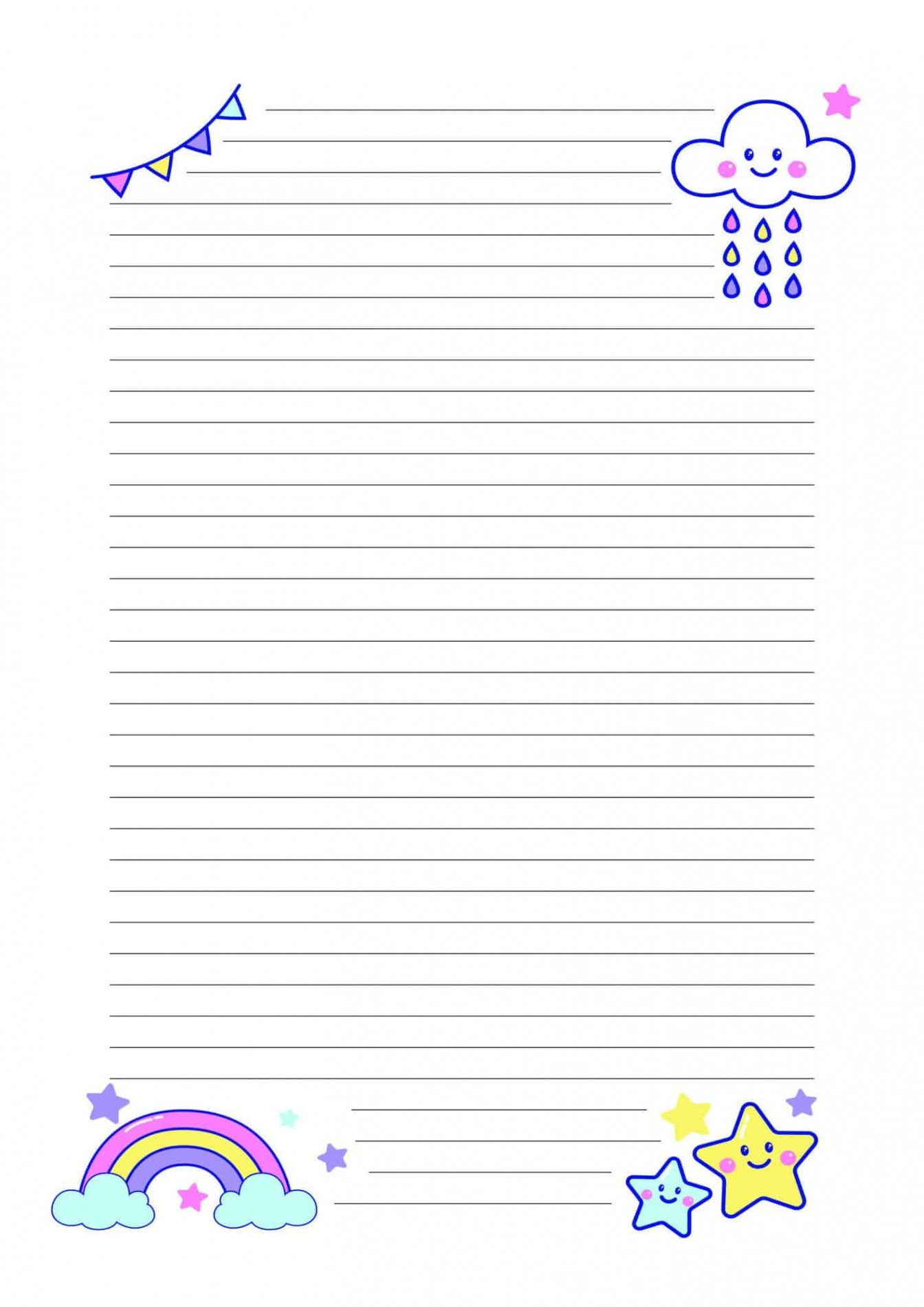 Cute Lined Paper Printable ( Free Designs)  The Pink Craft Box