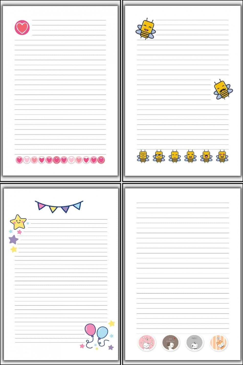 Cute Lined Paper Printable ( Free Designs)  The Pink Craft Box