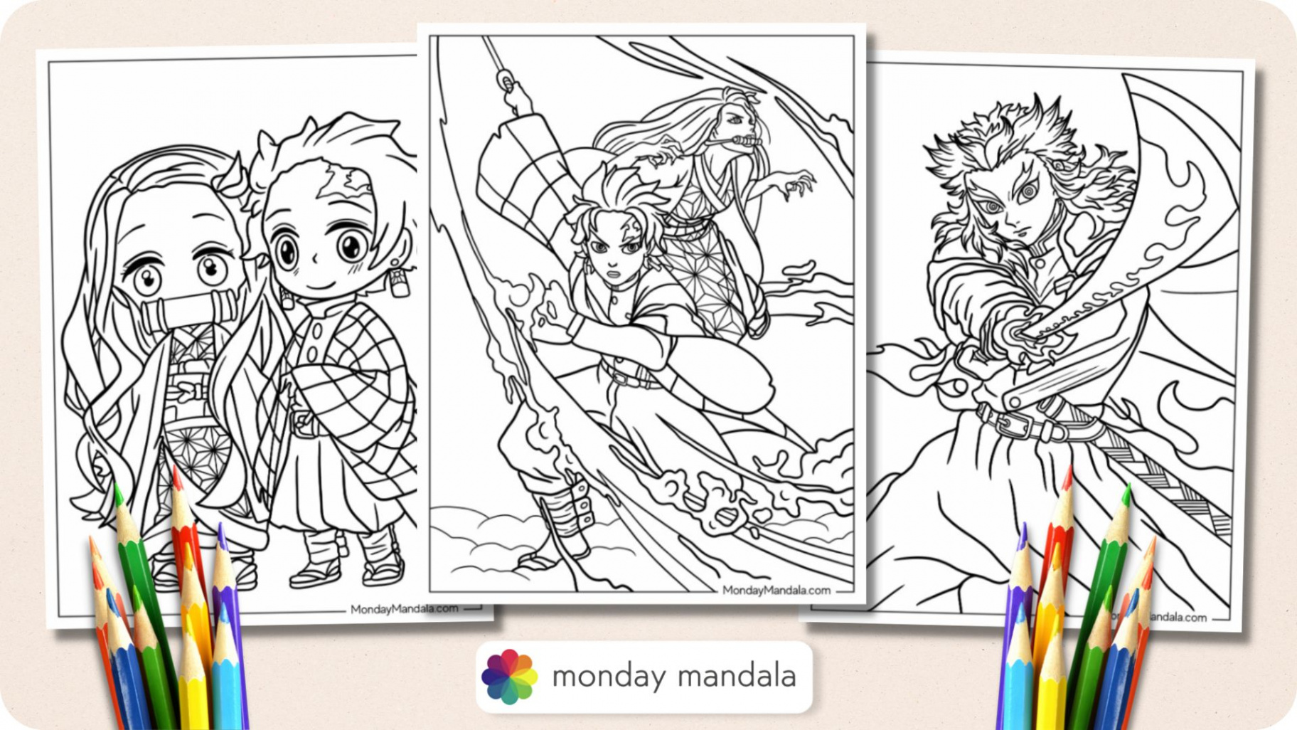 Demon Slayer Coloring Pages (Free PDF Printables)