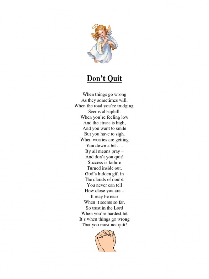 Dont Quit Poem  PDF