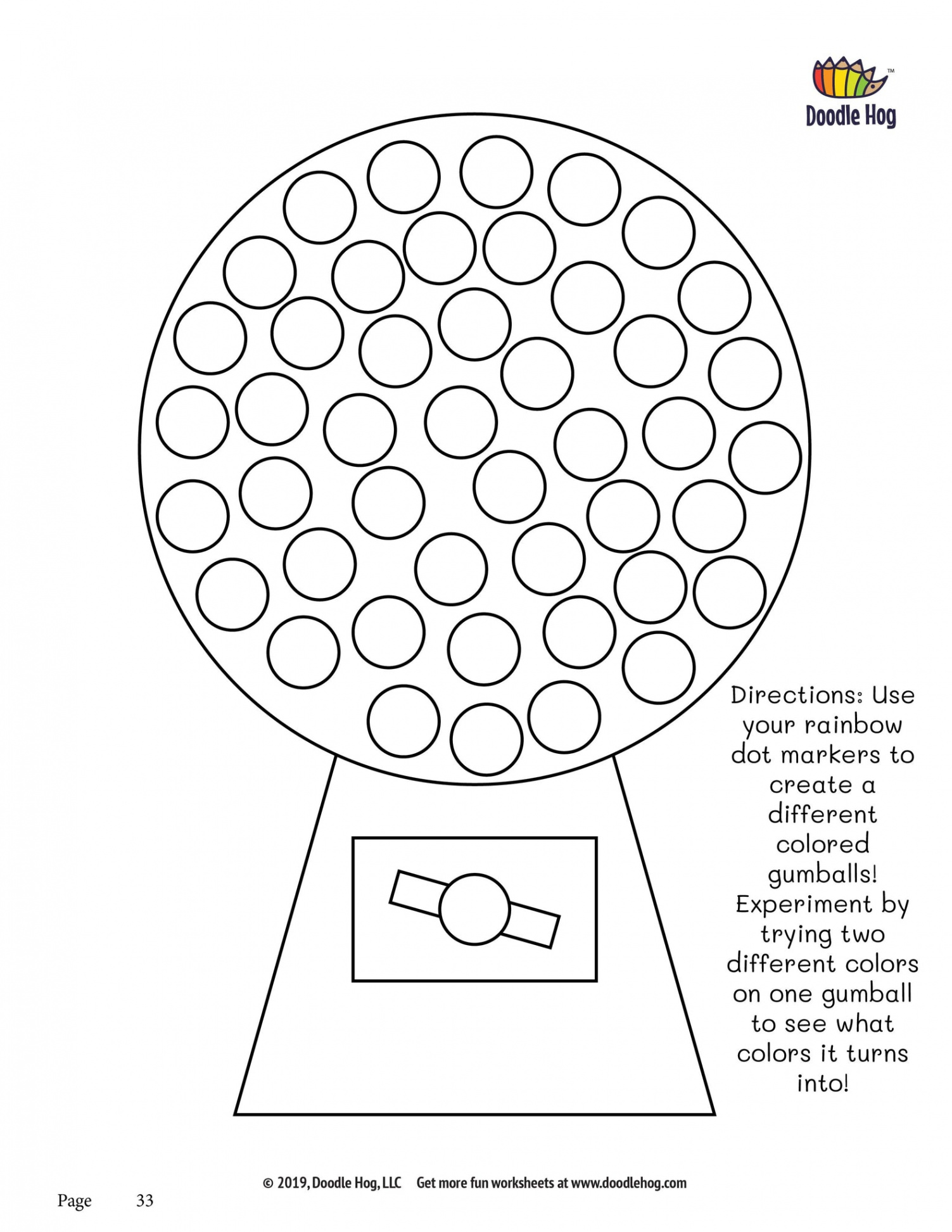 Doodle Hog  Easy Dot Marker Activities PDF