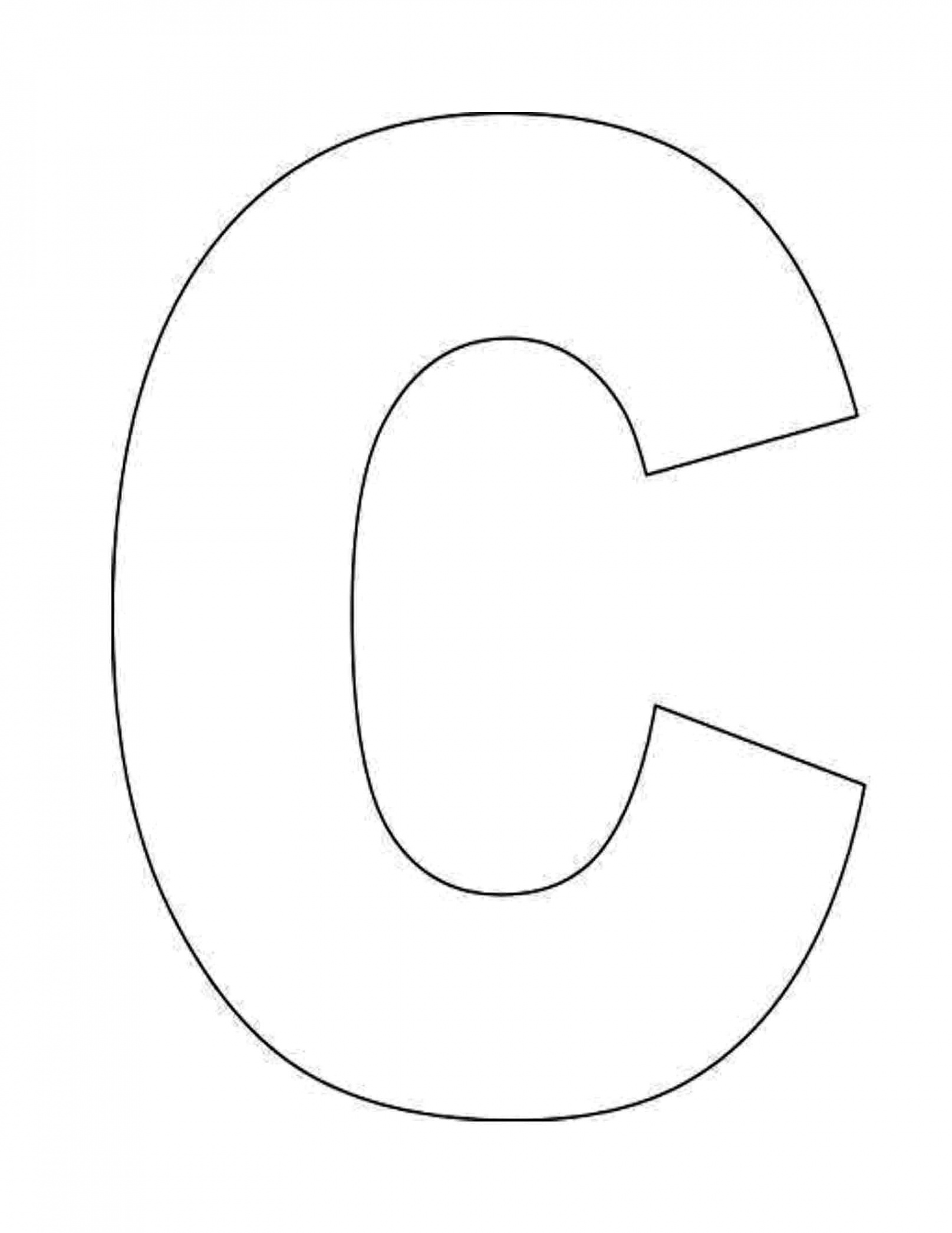 Download or print this amazing coloring page: Letter c coloring