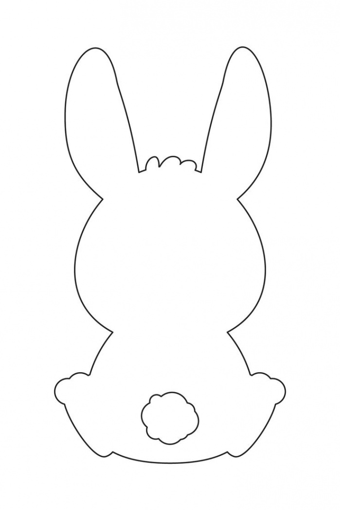 Easter Bunny Outline Template  Easter printables free, Easter