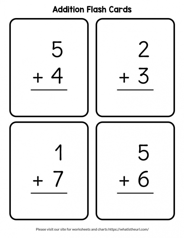 Free Addition Flash Cards – Printable Math Facts - Flashcard