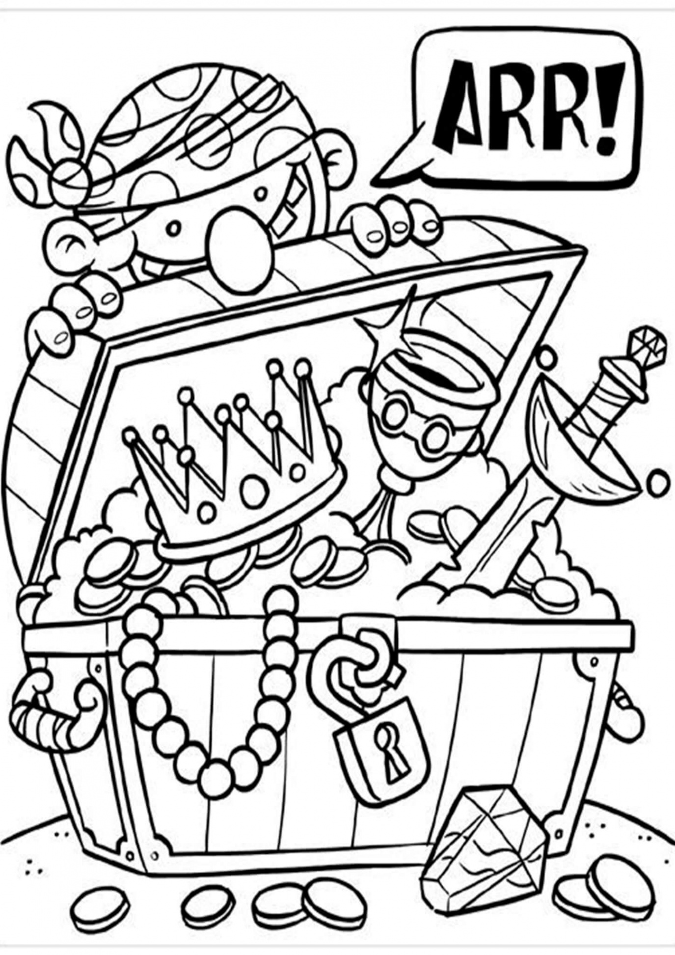 Free & Easy To Print Pirate Coloring Pages  Pirate coloring pages