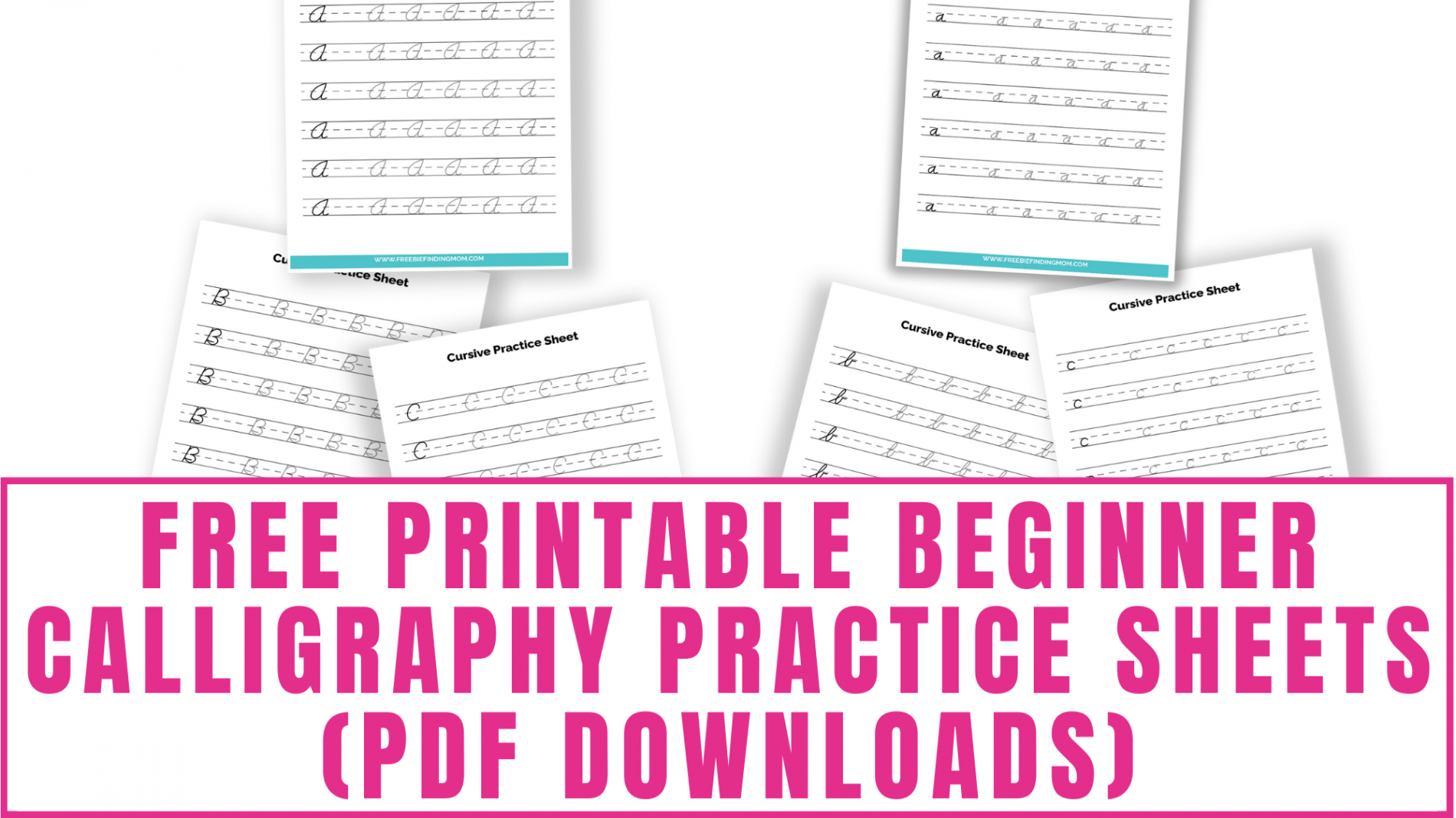 Free Beginner Calligraphy Practice Sheets (PDFs) - Freebie Finding Mom