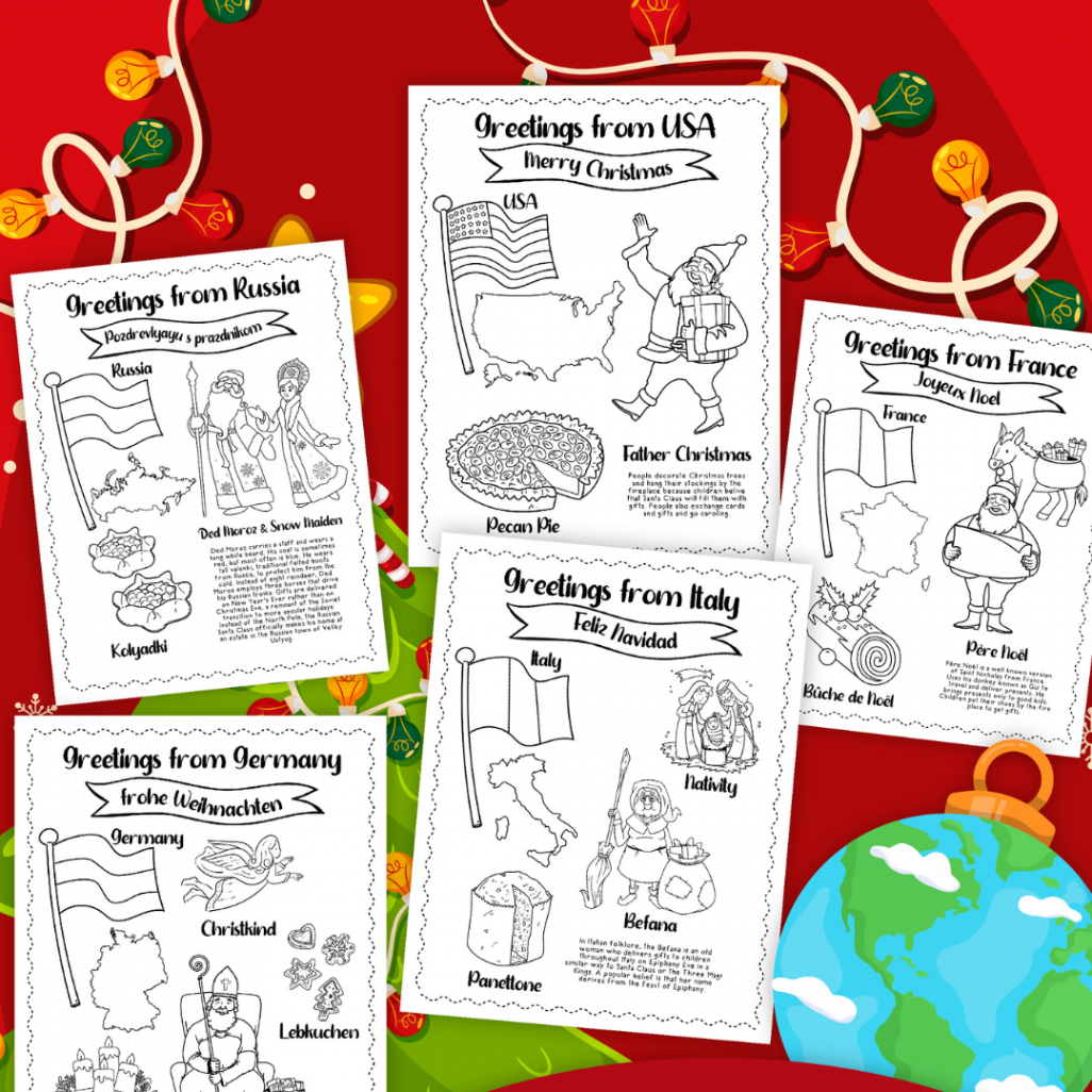 FREE Christmas Around the World Worksheets ( Pages!) - Leap of