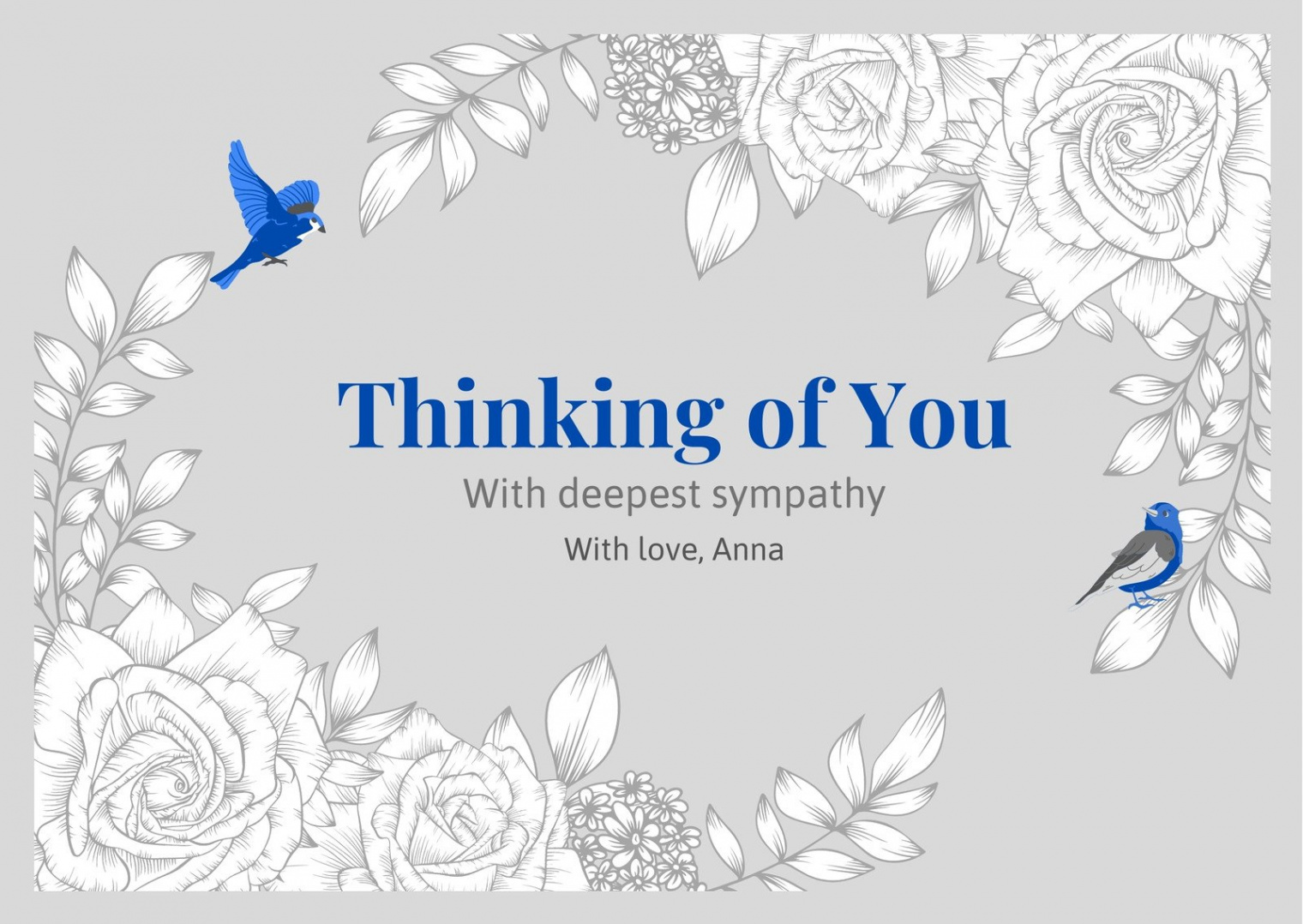 Free, editable, printable Thinking of You card templates  Canva