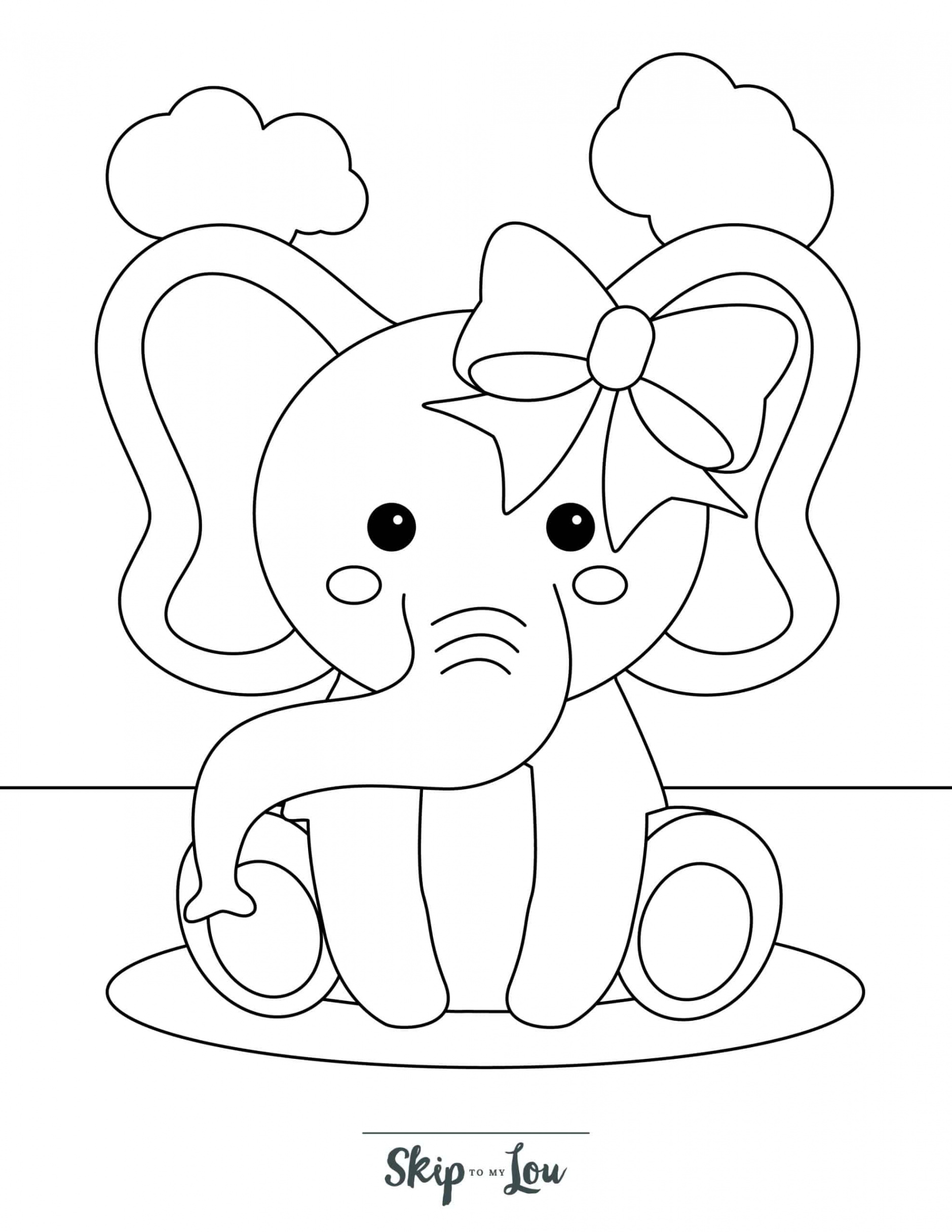 Free Elephant Coloring Pages with Full Book  Skip To My Lou