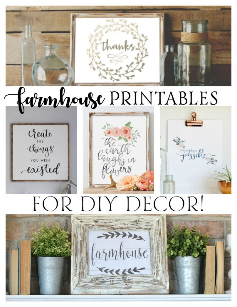 Free Farmhouse Printables for DIY Decor!  Printable decor