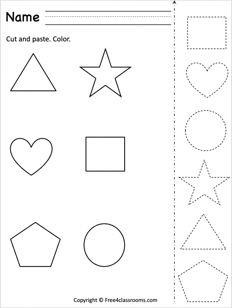 Free Preschool Cut and Paste Worksheet - FreeClassrooms