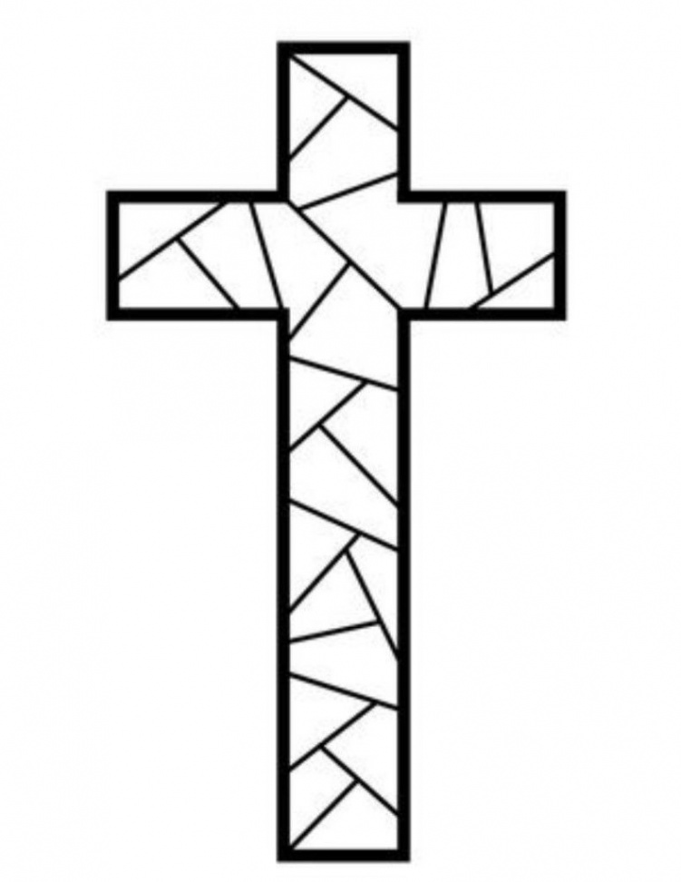 Free Printable Cross Coloring Pages  Cross coloring page, Stain