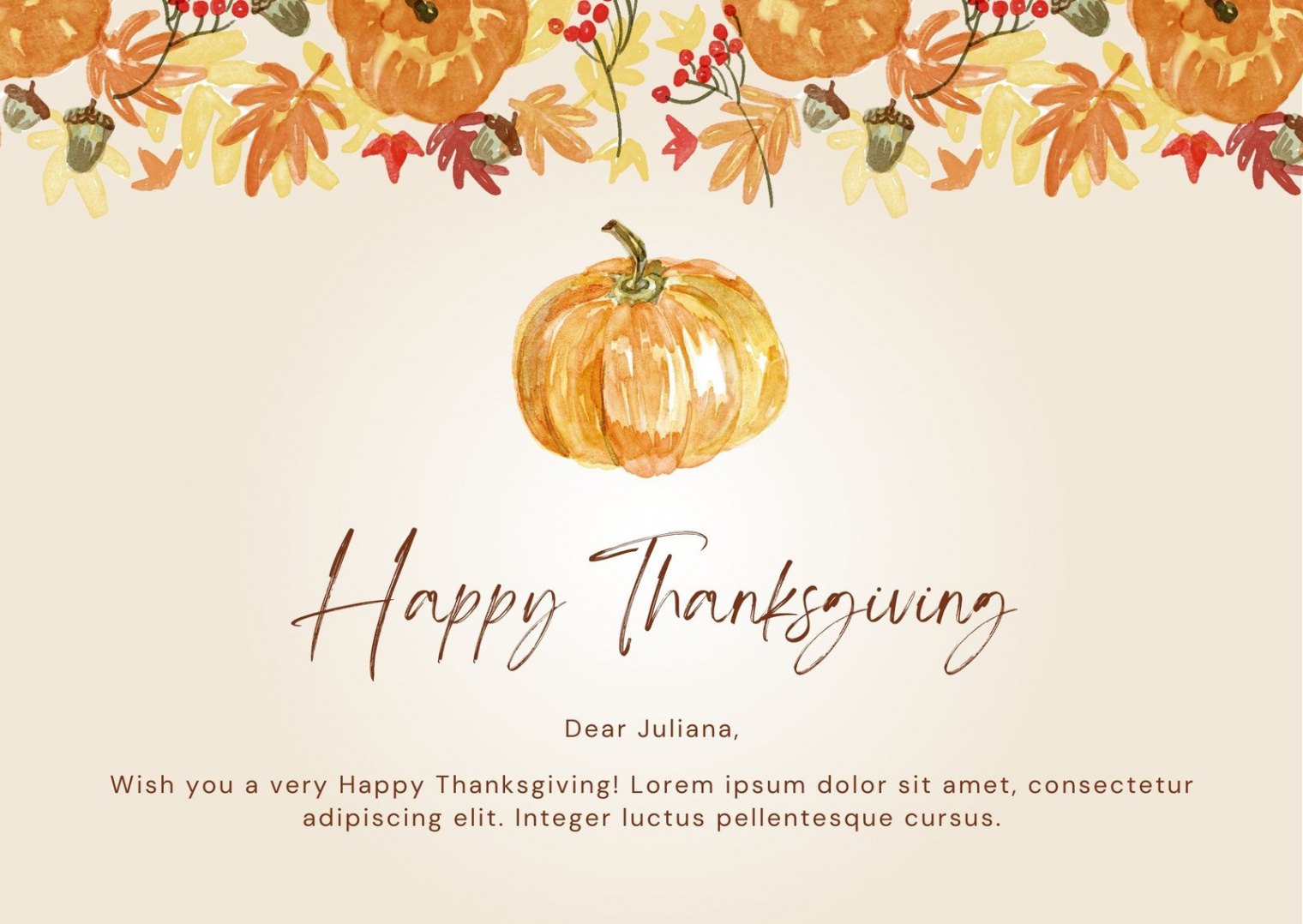 Free printable, customizable Thanksgiving card templates  Canva