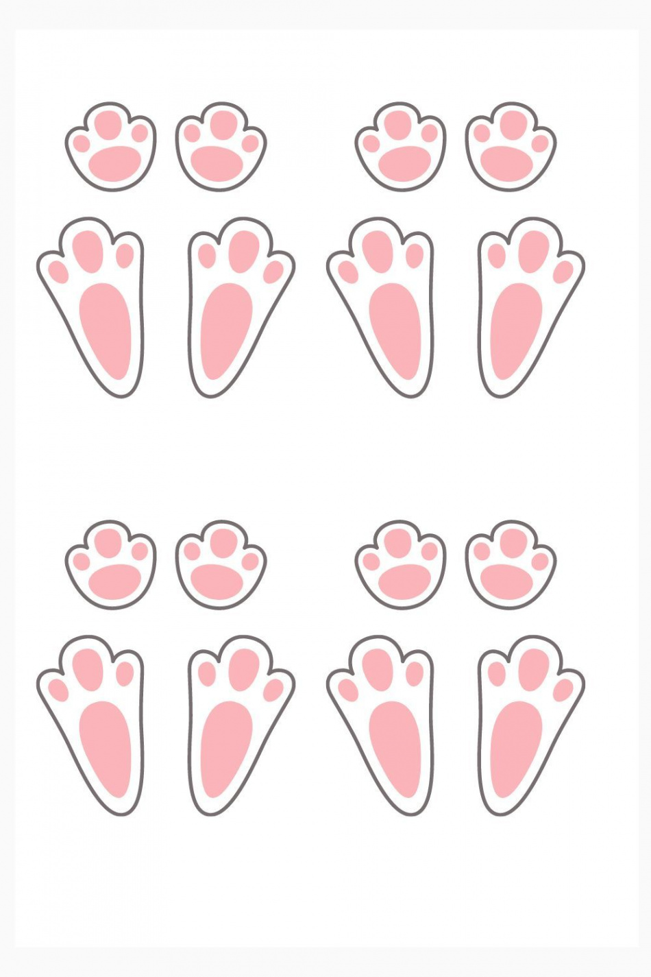 Free Printable Easter Bunny Footprints in   Easter printables