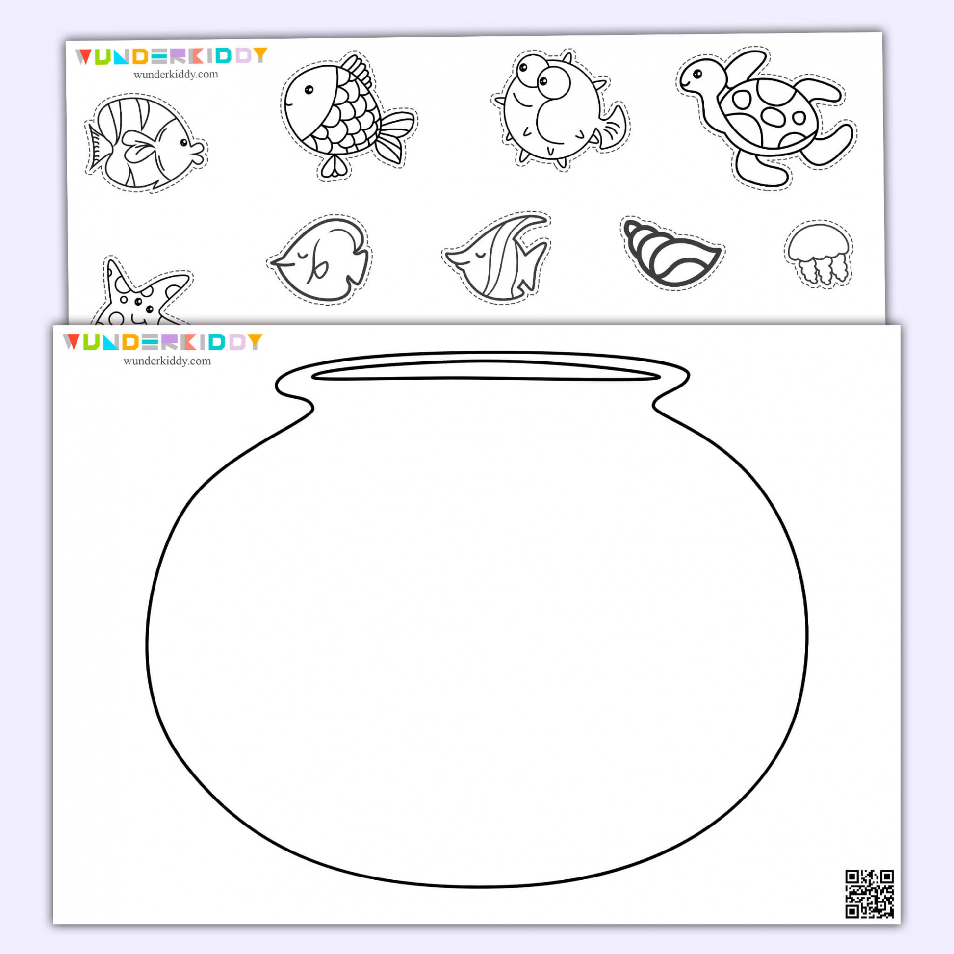 Free Printable Fish Bowl Craft Template for Kindergarten