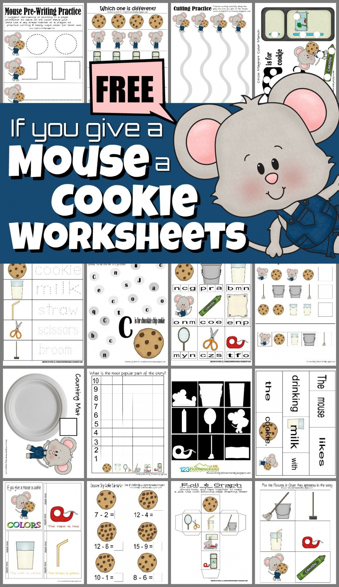 🐭🍪 FREE Printable If you Give a Mouse a Cookie Worksheets and