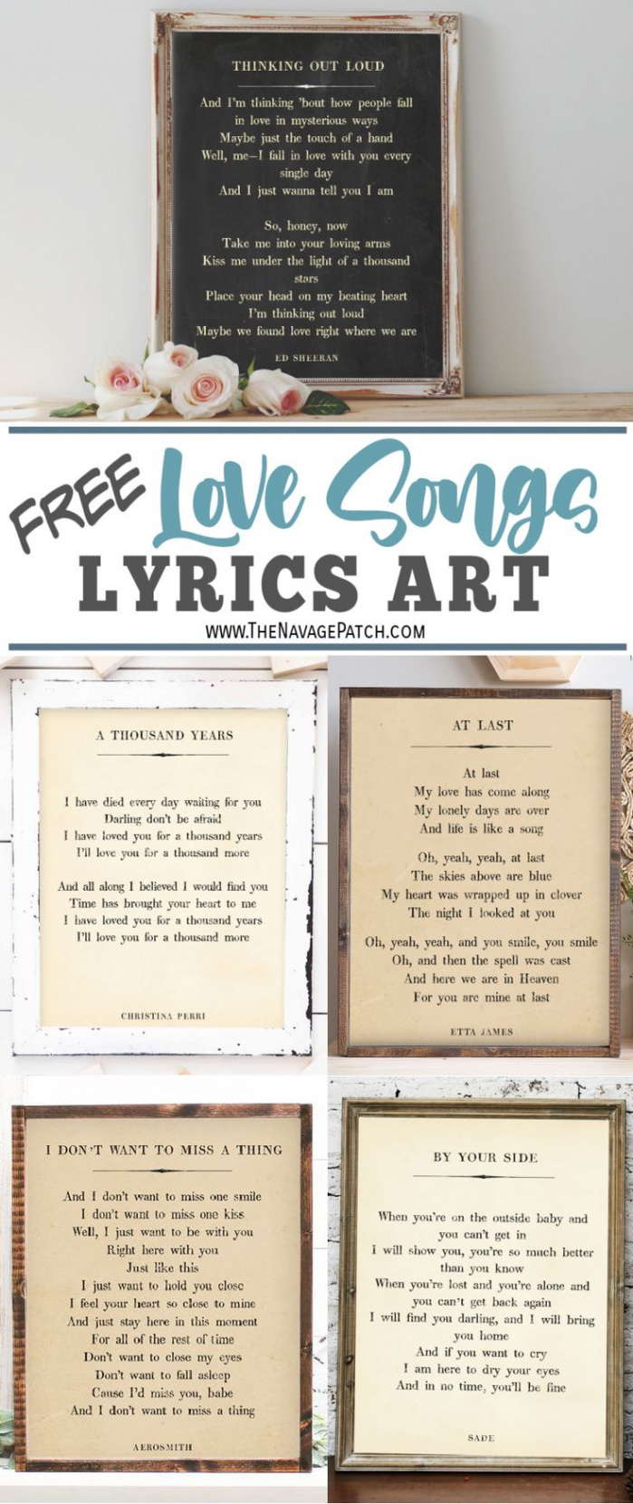 Free Printable Love Song Lyrics Art  Song lyrics art, Love songs