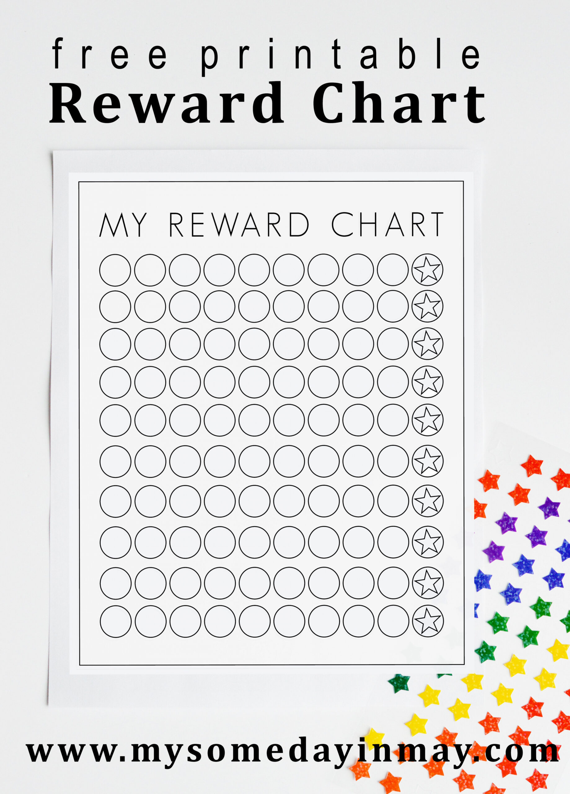 Free Printable Reward Chart  Sticker chart printable, Sticker