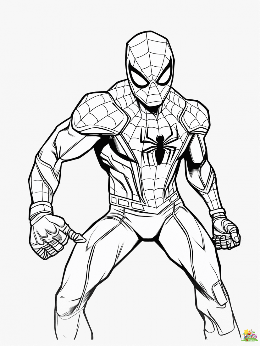 Free Printable Spiderman Coloring Pages for Kids