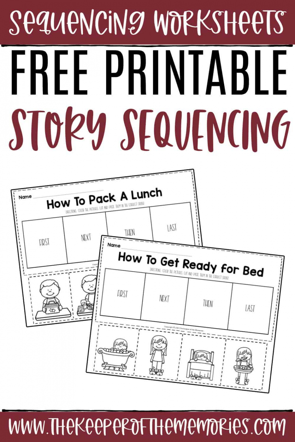 Free Printable Story Sequencing Worksheets - The Keeper of the