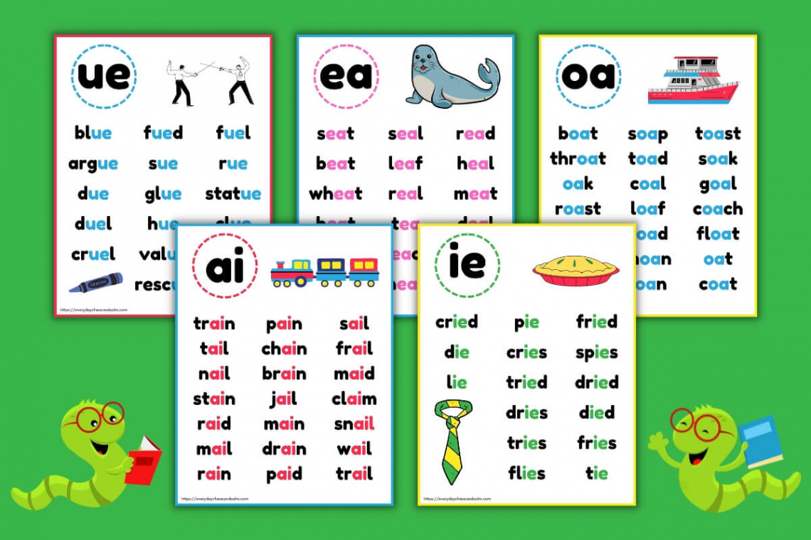 Free Printable Vowel Team Charts For Early Readers