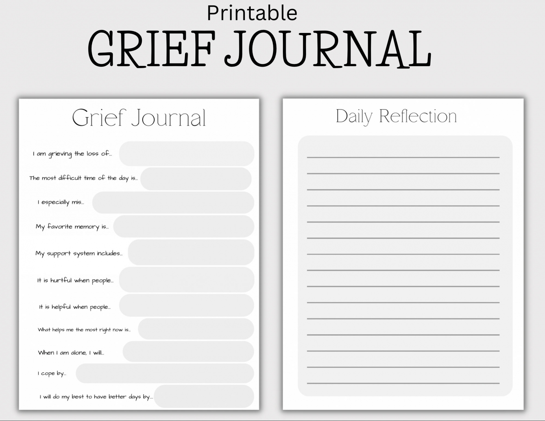 Grief Template - Etsy