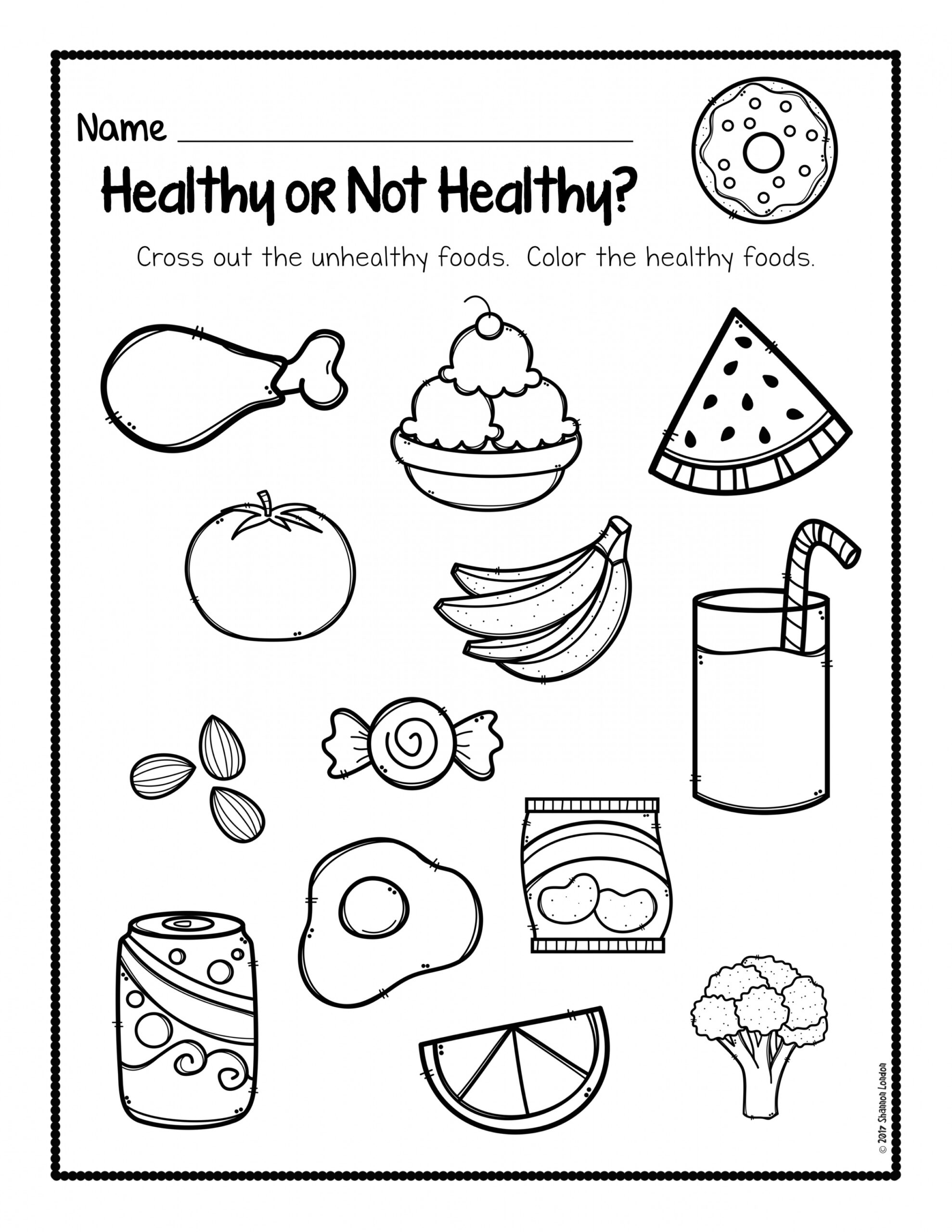 Healthy Foods Worksheet [FREE DOWNLOAD] - The Super Teacher