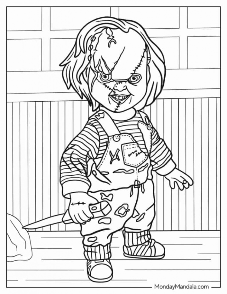 Horror Coloring Pages (Free PDF Printables)