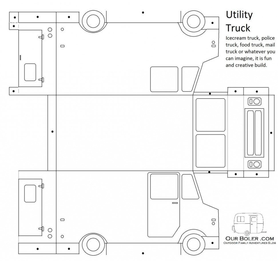 Image result for cardboard food truck template  Paper car, Paper