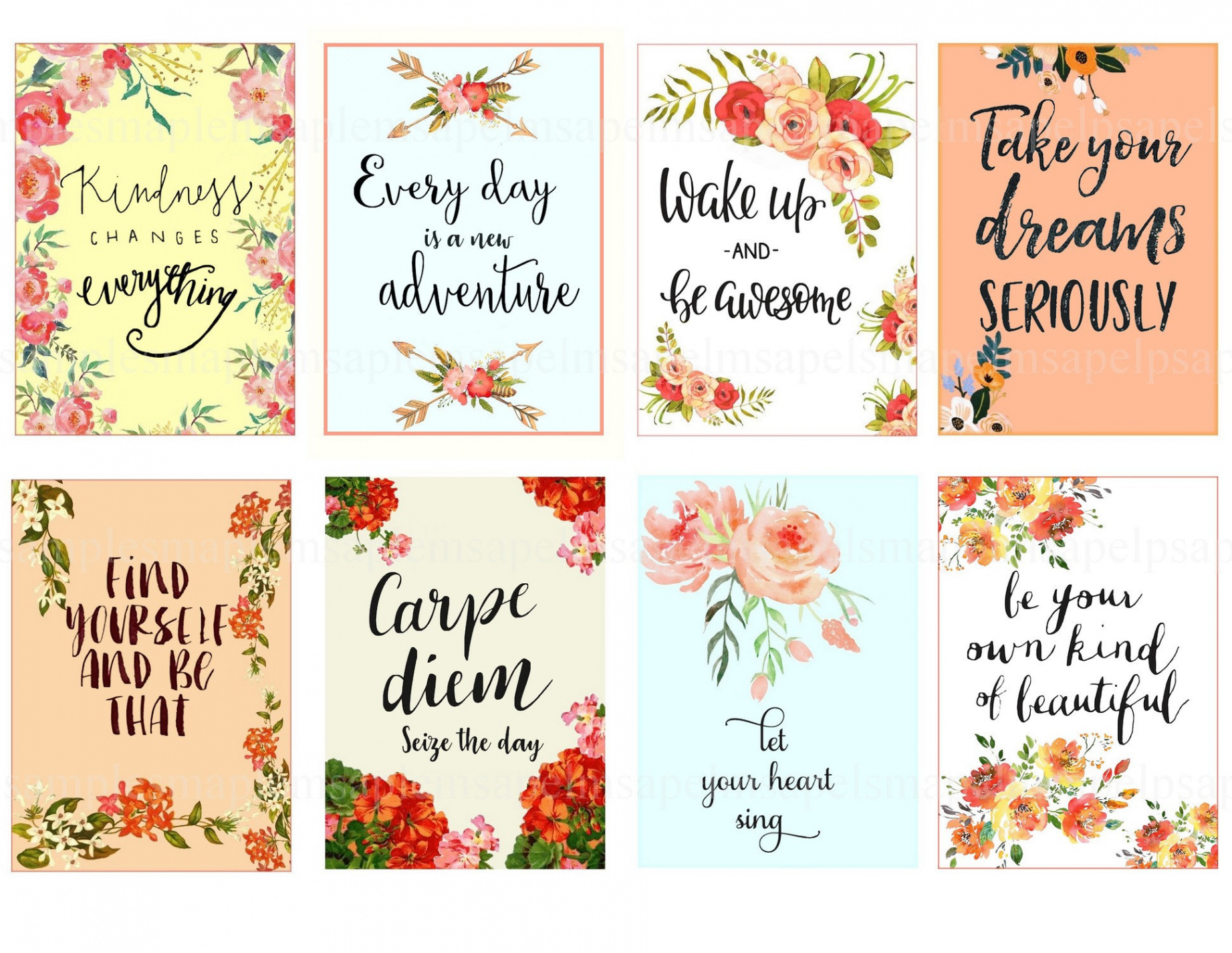 Inspirational and Motivational Printable Sticker Sheet Print - Etsy