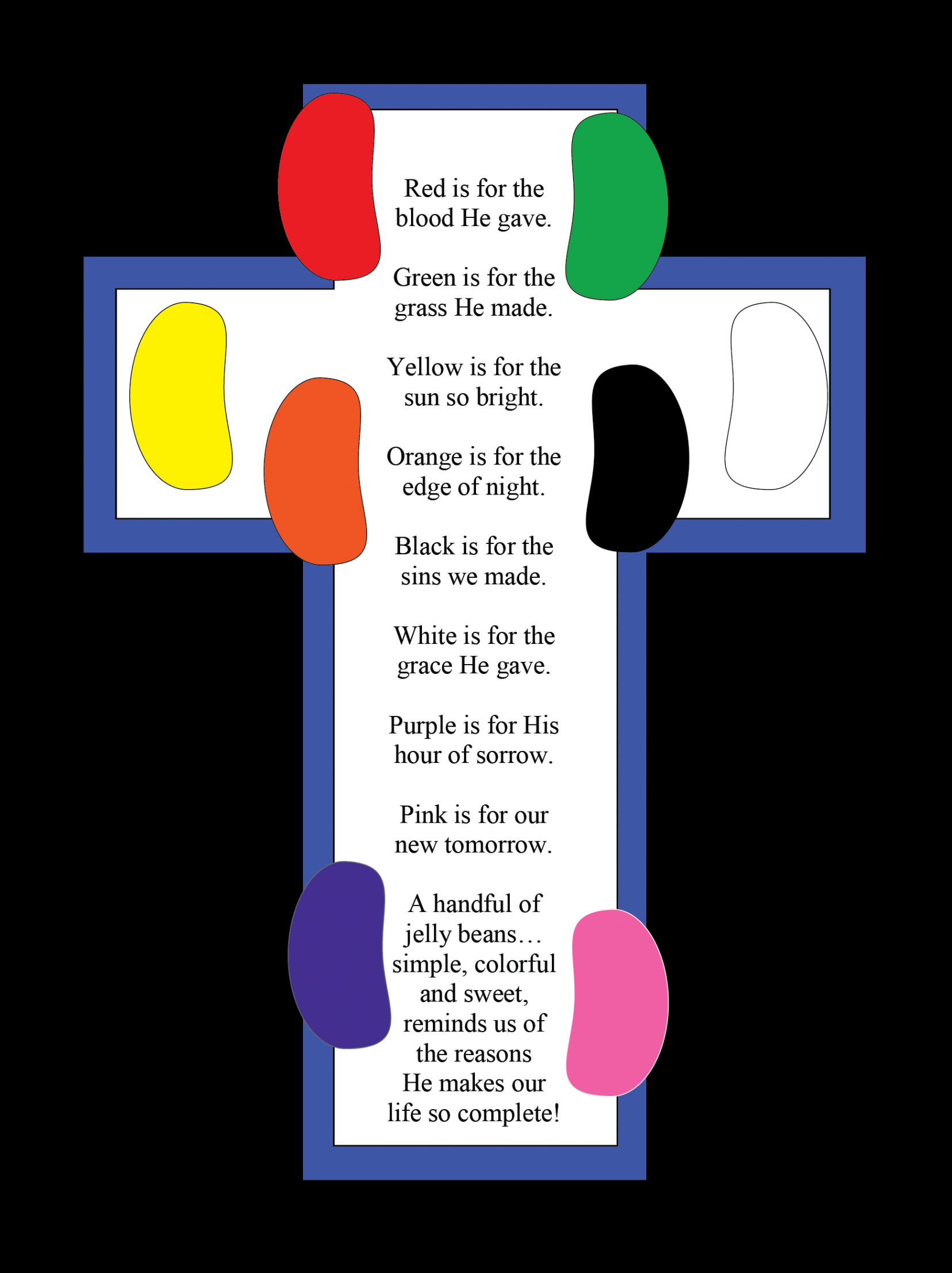 Jelly Bean Prayer - FREE printable (download) - Snowflake Stories