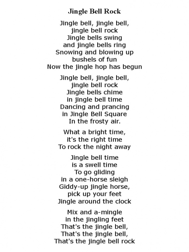 Jingle Bell Rock Lyrics  PDF