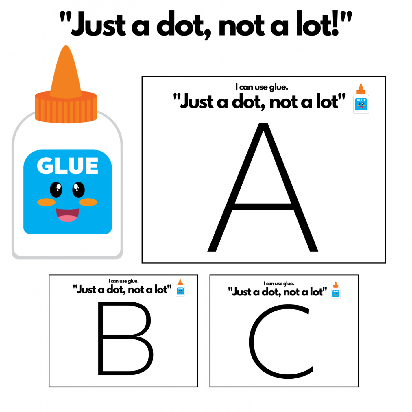 Just a Dot, Not a Lot"- Glue Practice — Preschool Vibes